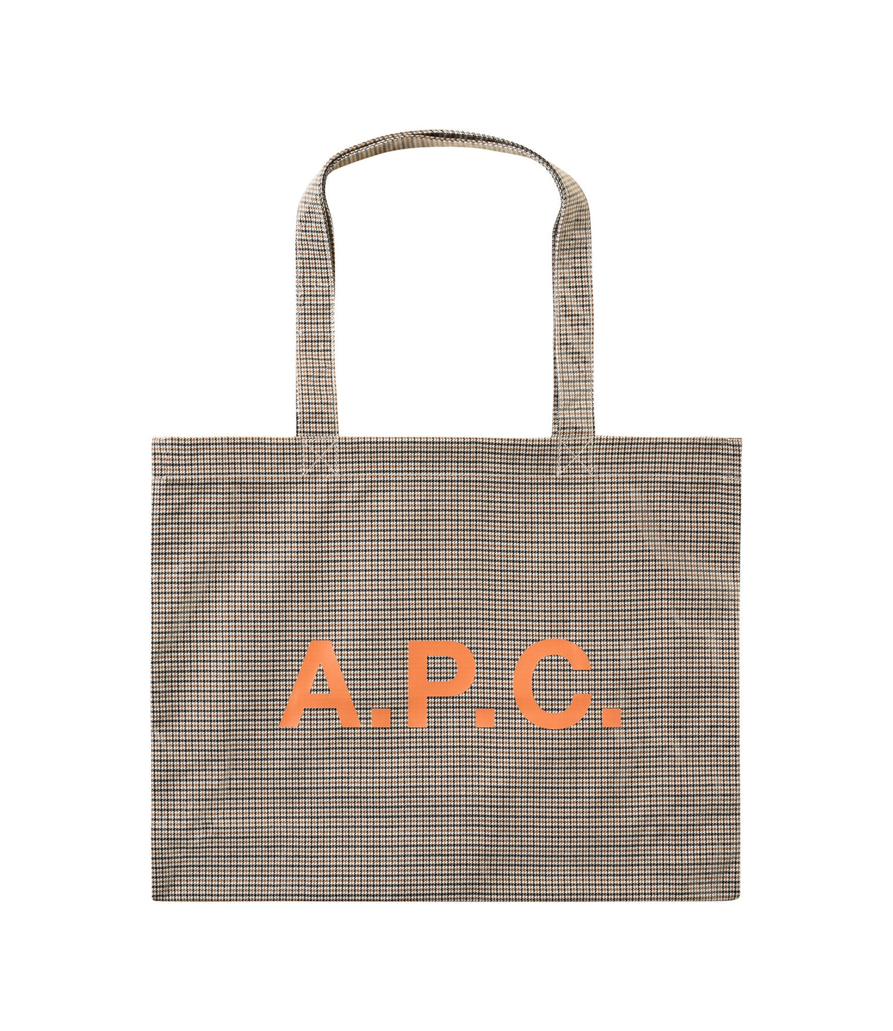 A.P.C. Borsa Shopping Stampa Check Beige