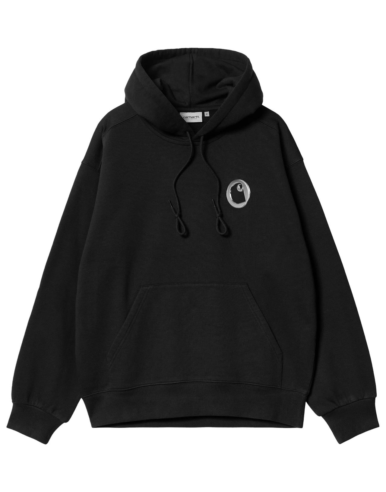 CARHARTT WIP HOODED CHARM LINK SWEAT NERO