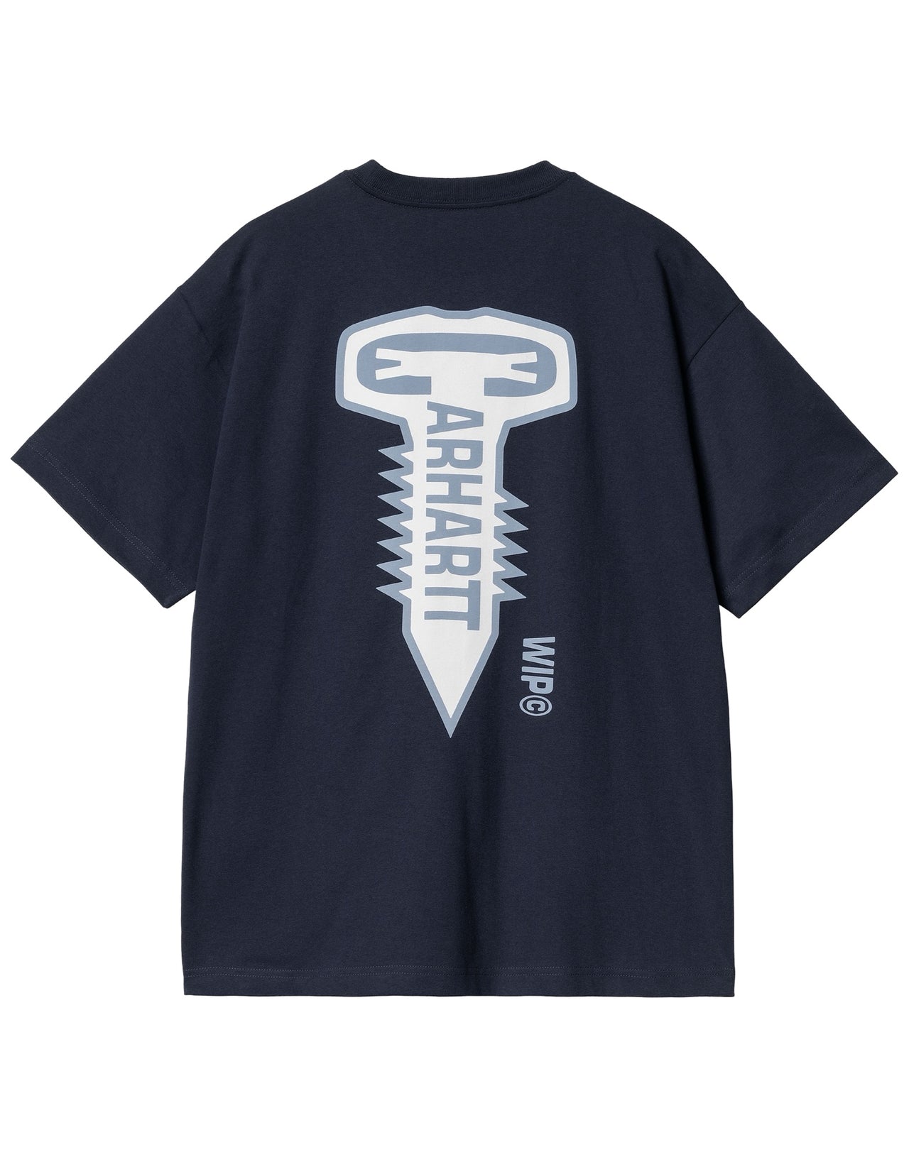 CARHARTT WIP T-SHIRT MM CROSS SCREW JERSEY BLU