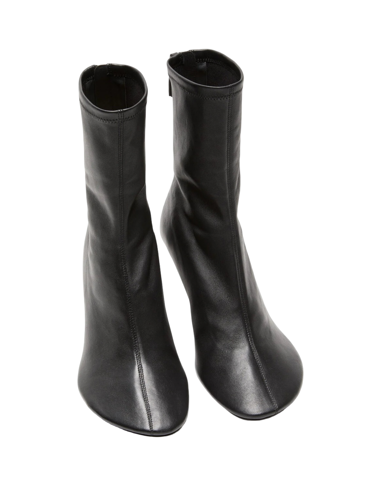 ACNE STUDIOS BACK ANKLE BOOT PELLE NERI