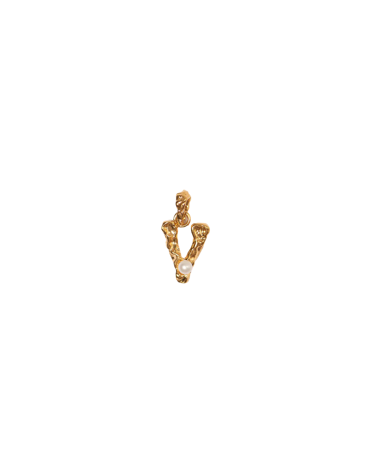 LES MERES THE PEARL LETTER PENDANT MINI