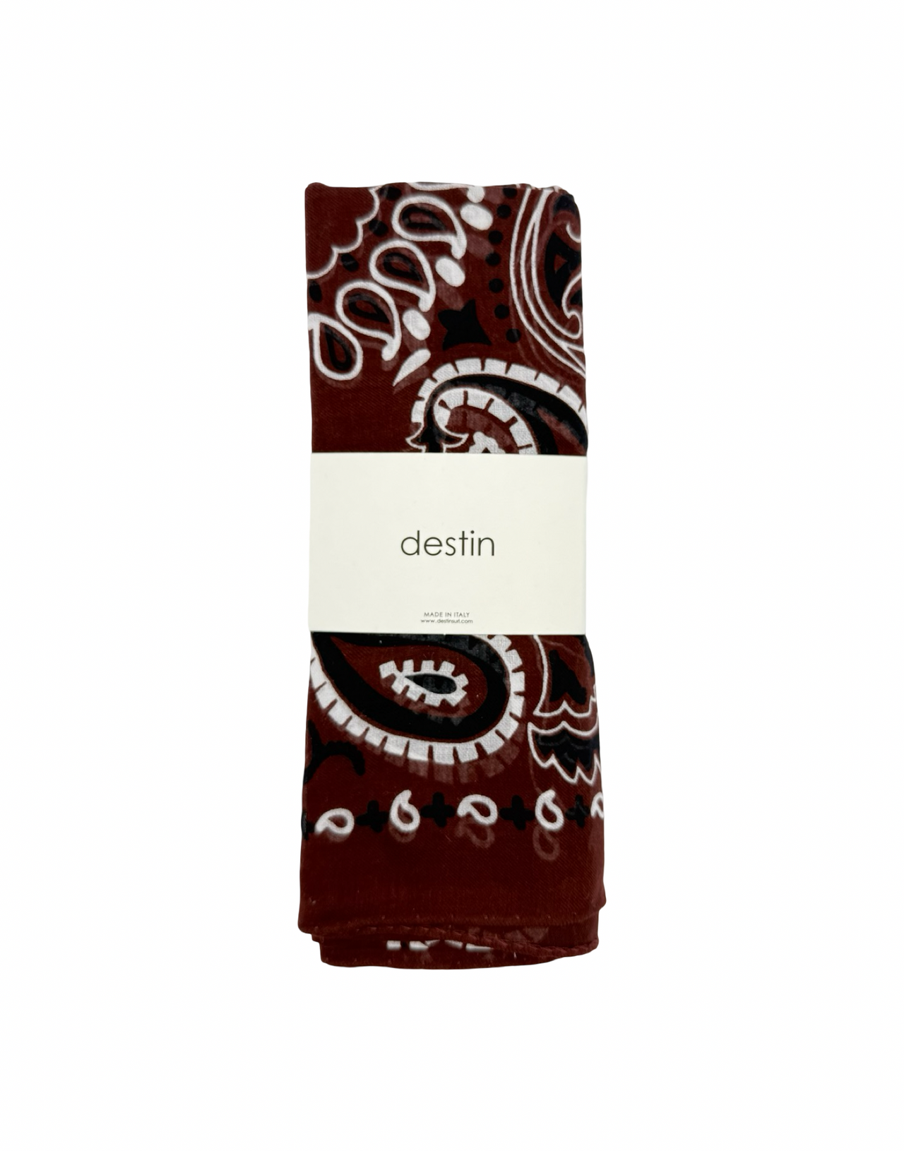 DESTIN BANDANA 120 X 120 CM COTONE BORDEAUX