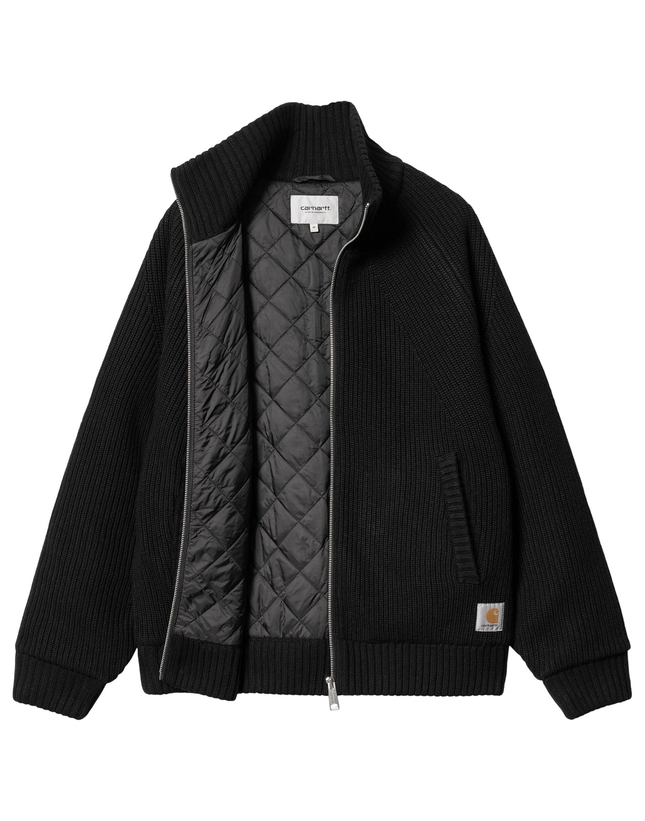 CARHARTT WIP MAGLIONE BANLEY FULL ZIP LANA NERO