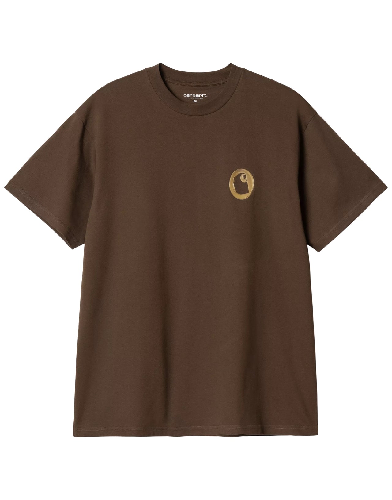 CARHARTT WIP T-SHIRT LINKED CHAMS JERSEY MARRONE