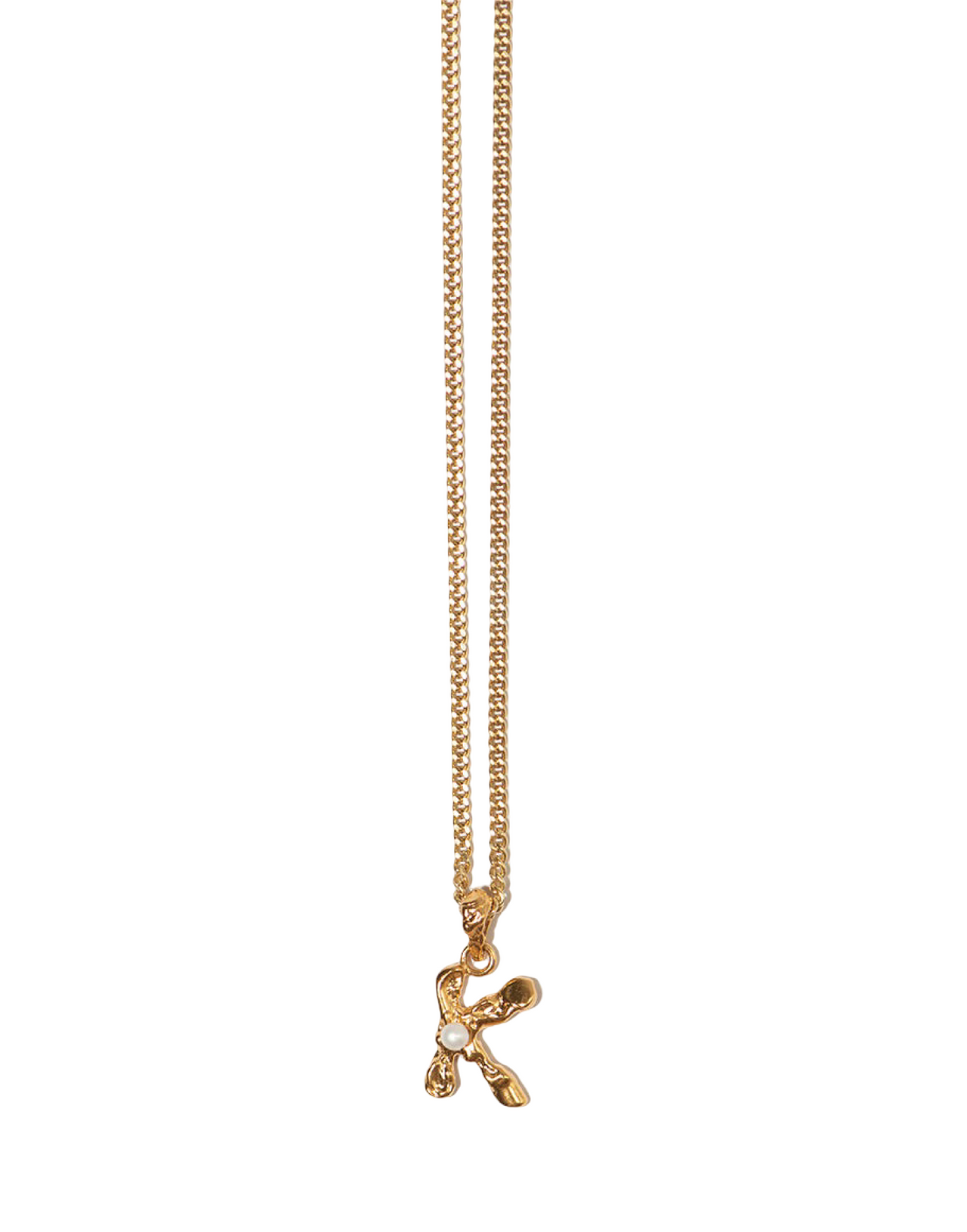 LES MERES THE PEARL LETTER PENDANT SMALL