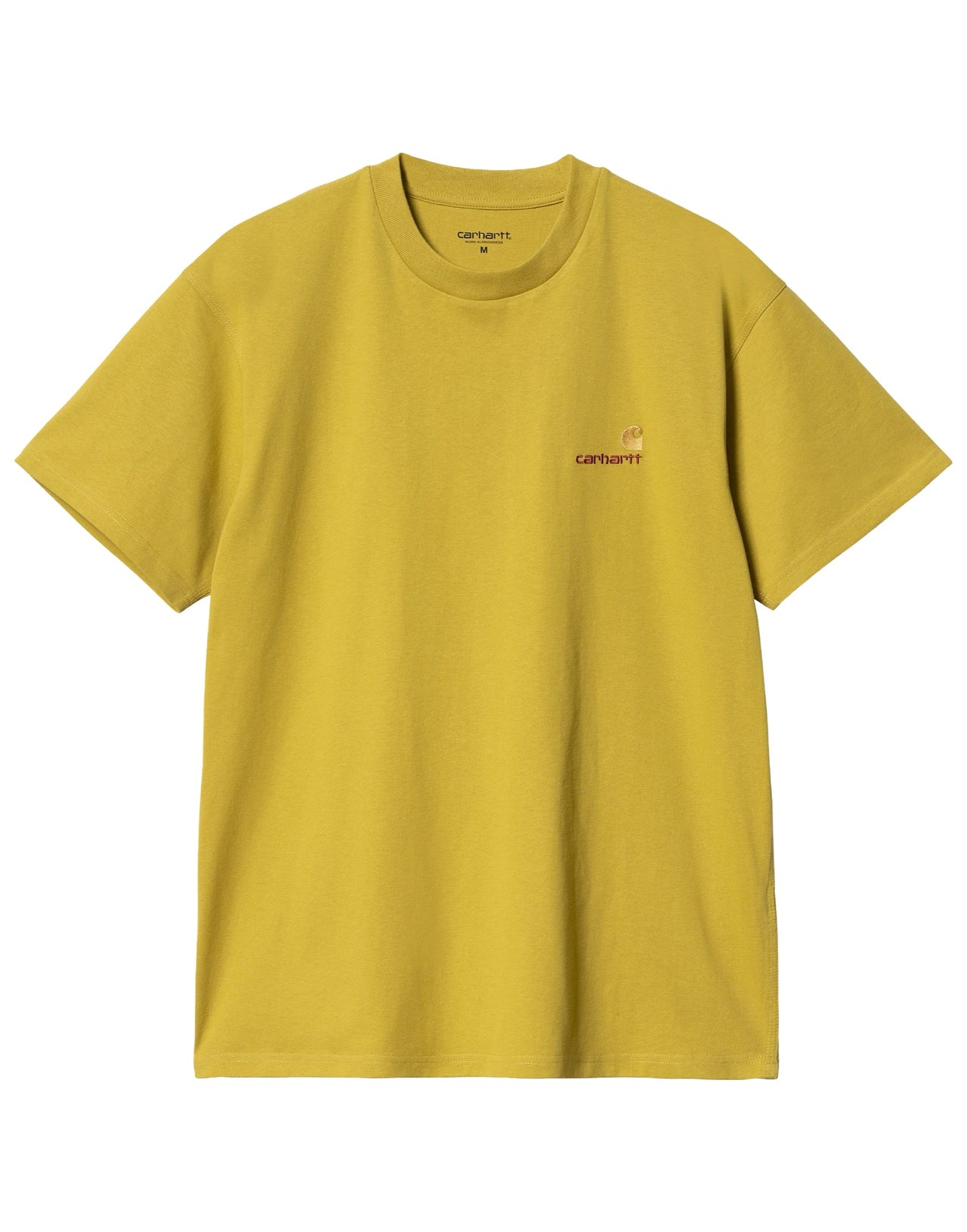 CARHARTT WIP T-SHIRT MM AMERICAN SCRIPT VERDE OLIVA