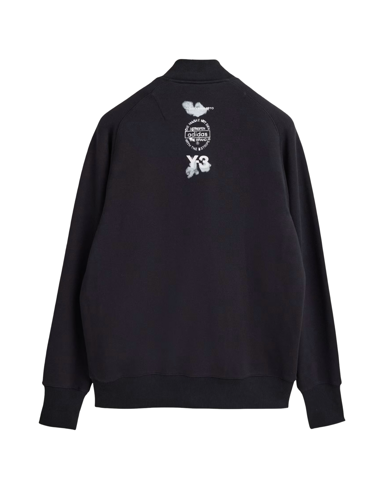 Y-3 FELPA ZIP TRACK NERA