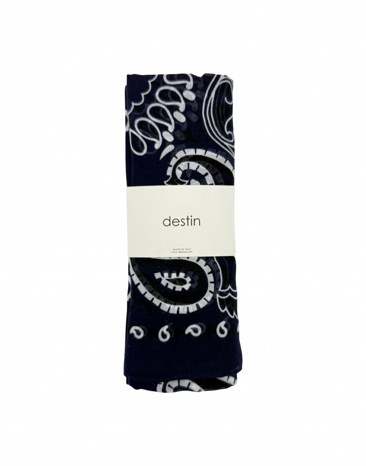 DESTIN BANDANA 120 X 120 CM COTONE BLU