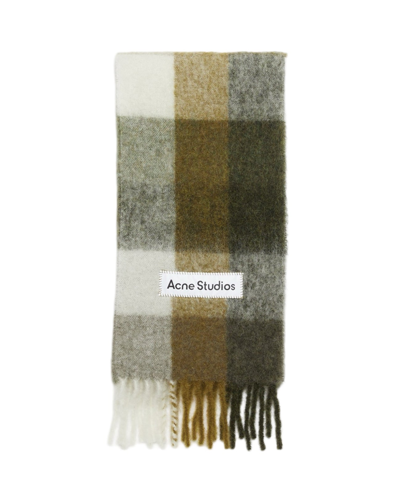 ACNE STUDIOS SCIARPA VALLY MOHAIR TAUPE VERDE