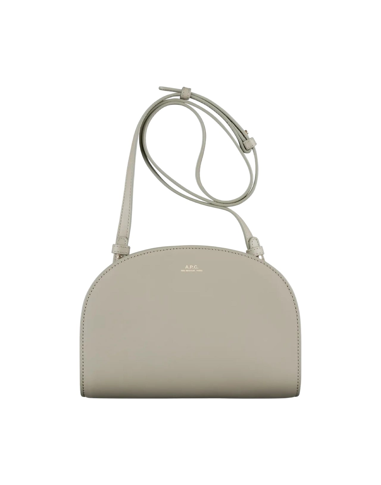 A.P.C. BORSA CLUTCH MEZZALUNA TAUPE