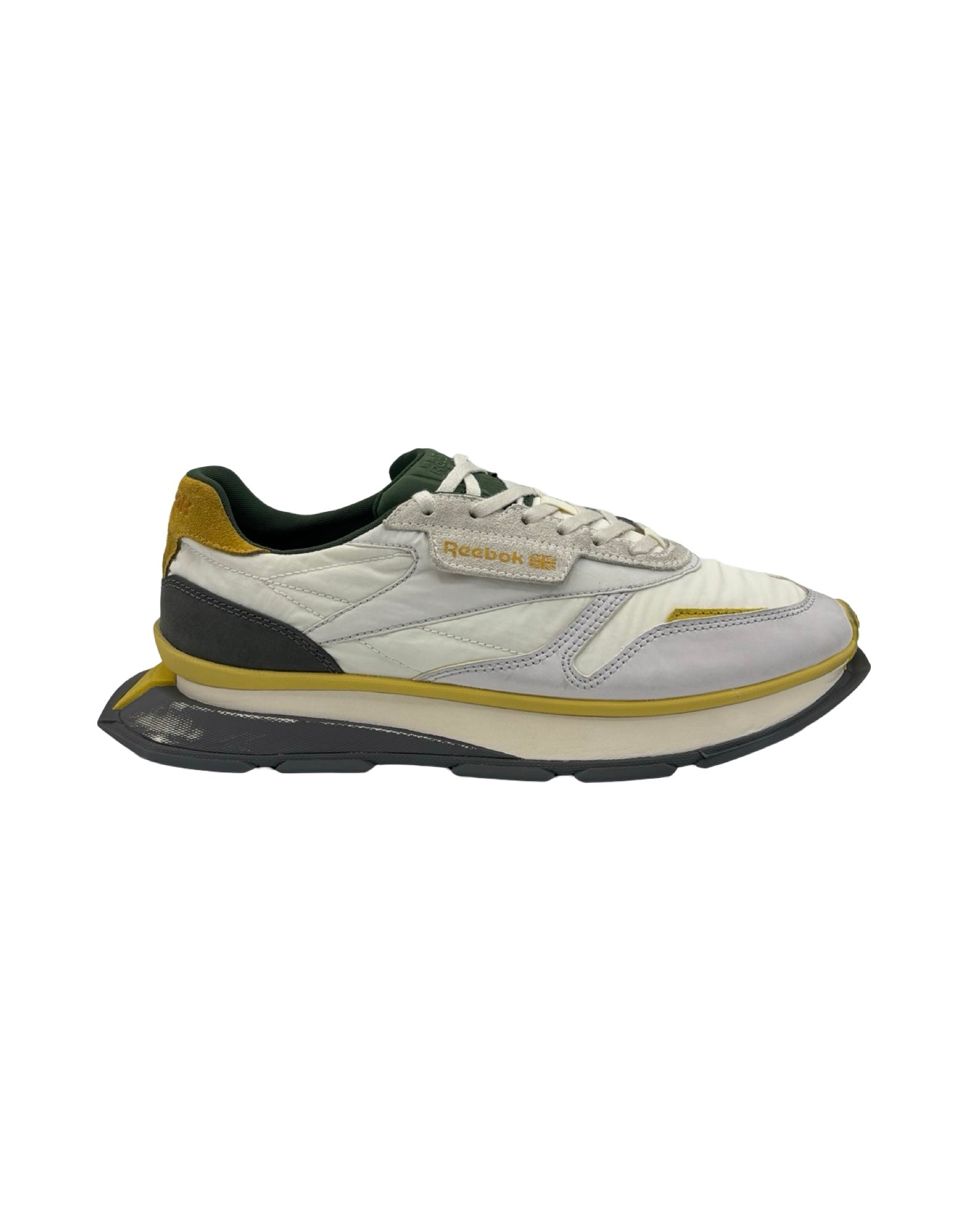 REEBOK CLASSIC LEATHER LTD GREY/YELLOW SPORT NYLON M