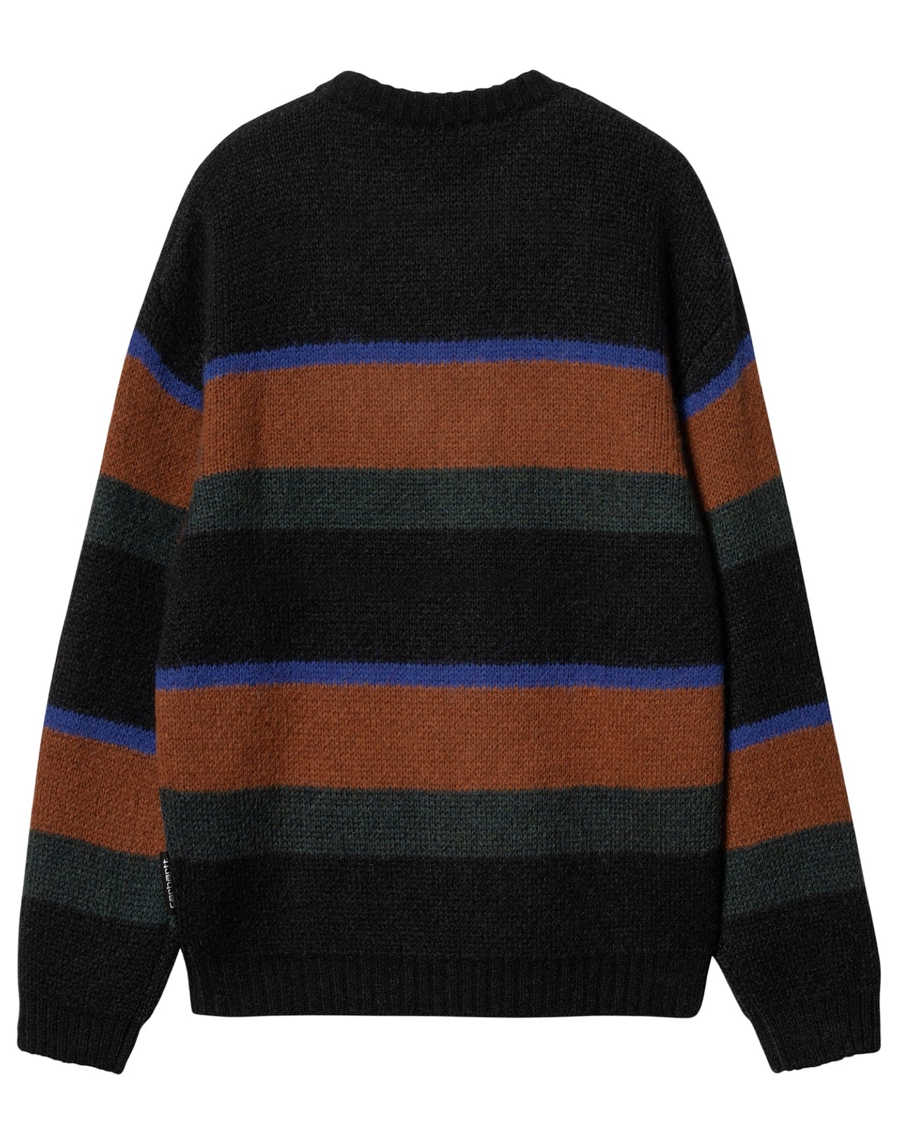 CARHARTT WIP MAGLIONE MERTON ALPACA RIGHE MARRONE