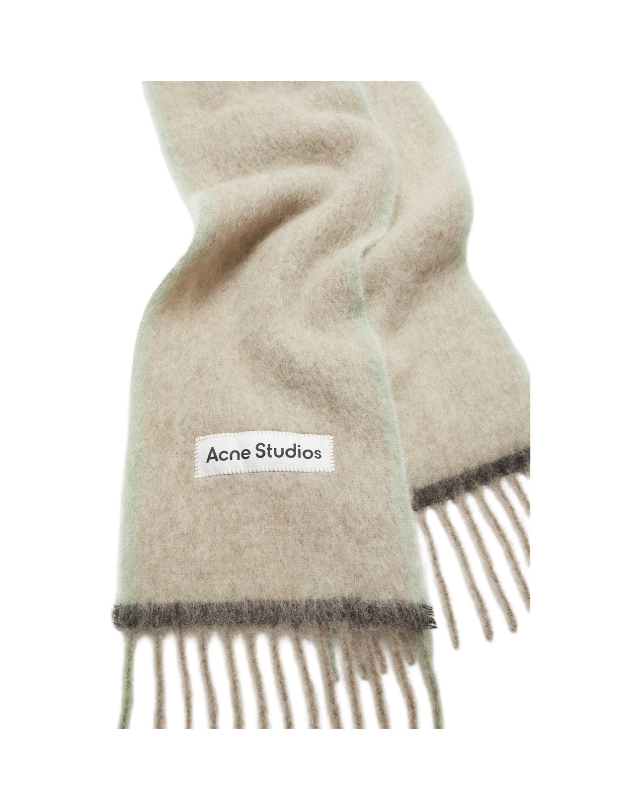 ACNE STUDIOS SCIARPA VALLY SOLID MOHAIR BEIGE GREY