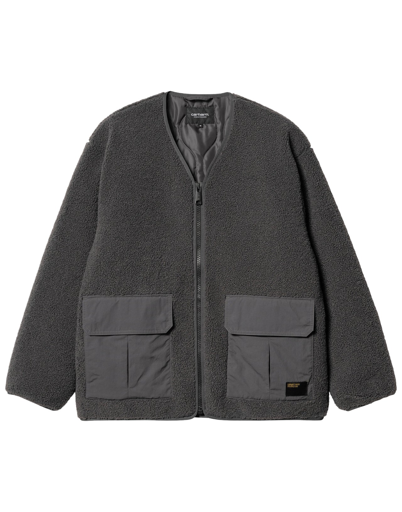 CARHARTT WIP GIUBBOTTO PILE DEVIN SCOLLO V GRIGIO