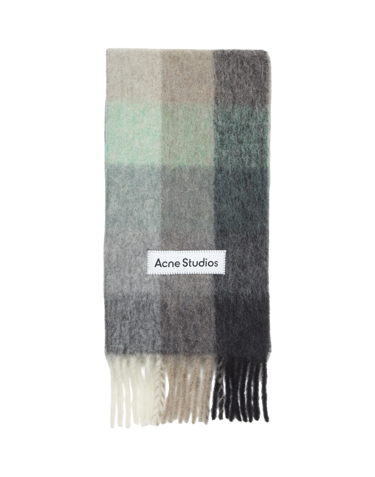ACNE STUDIOS Sciarpa Mohair in Check Grigio