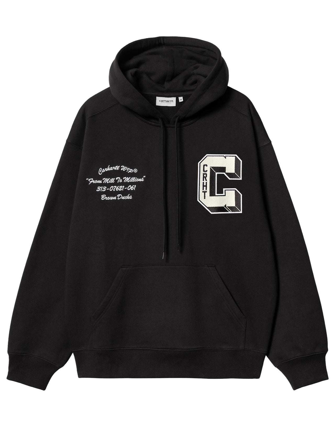 CARHARTT WIP HOODIE BROWN DUCK NERO