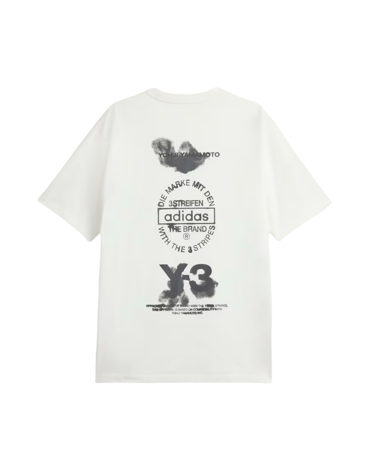 Y-3 T-SHIRT MC STAMPA BIANCA