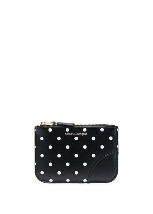 WALLET CDG Busta Mini a Pois Nera