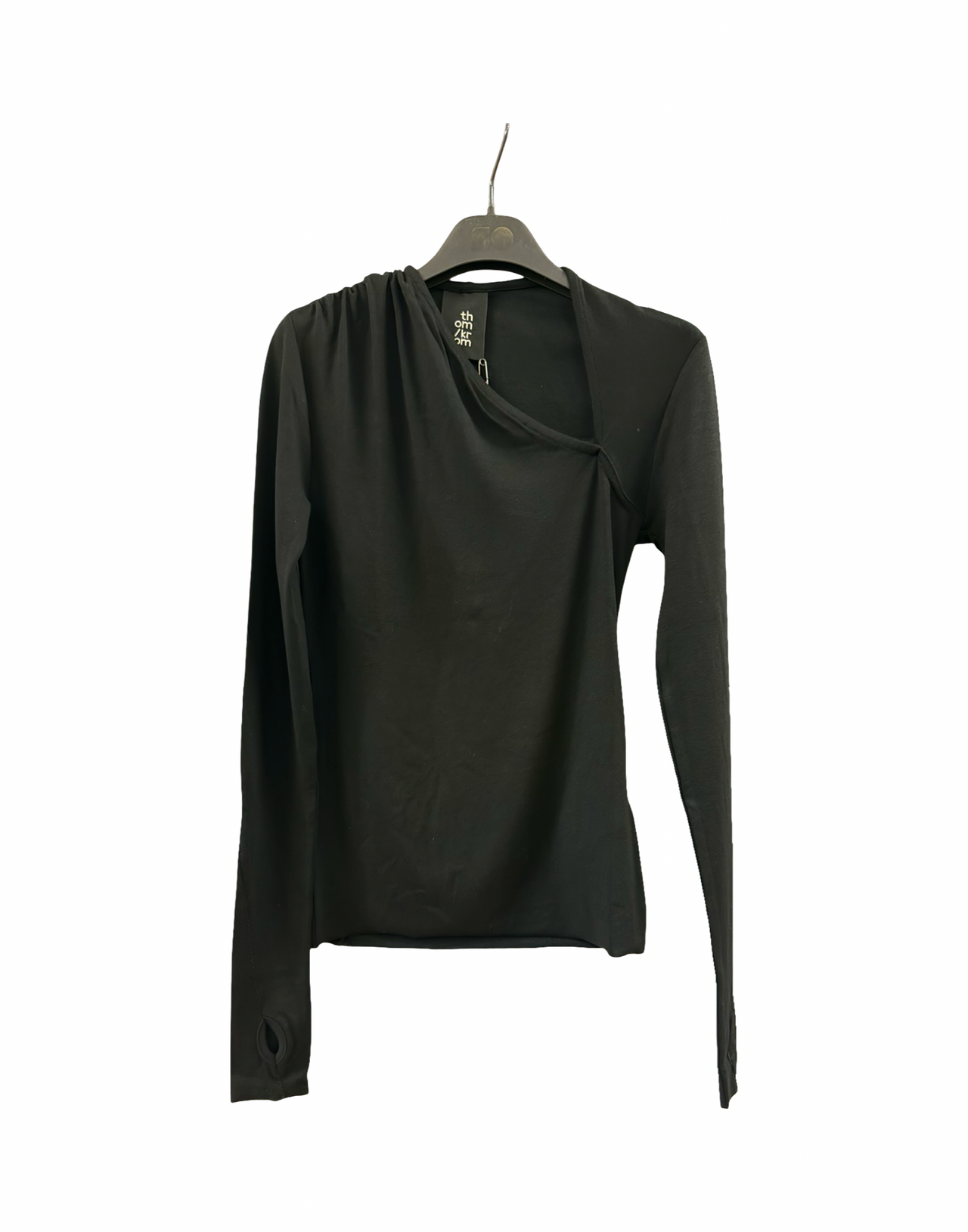 THOM KROM TOP SCOLLO LATERALE NERO
