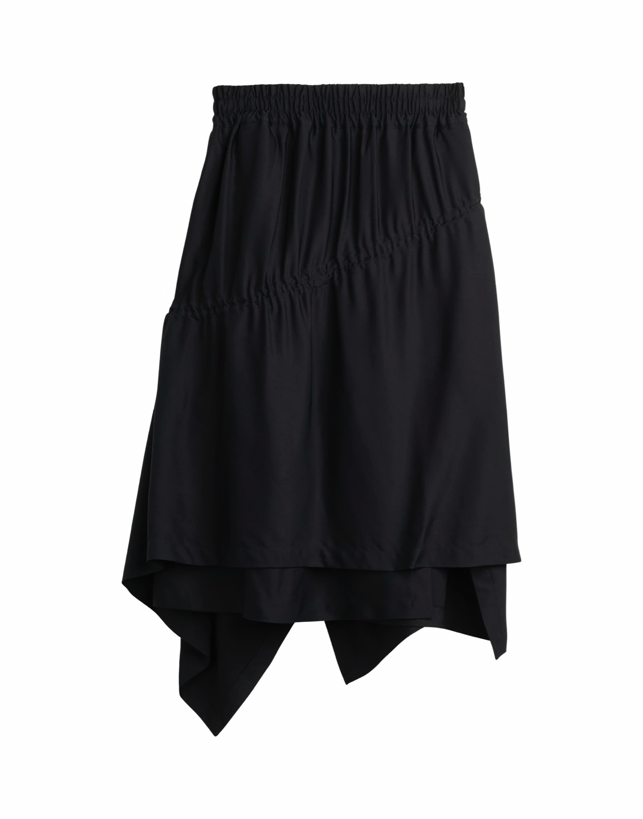 Y-3 GONNA MIDI RAYON TWILL NERA