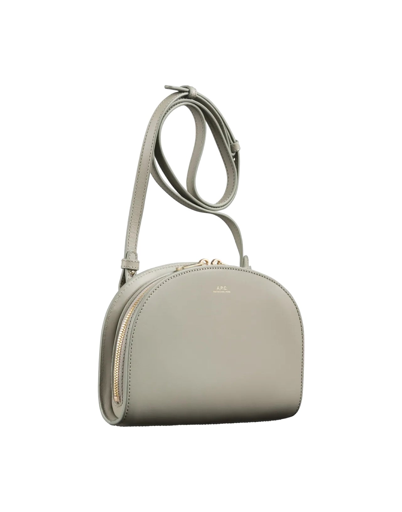 A.P.C. BORSA CLUTCH MEZZALUNA TAUPE