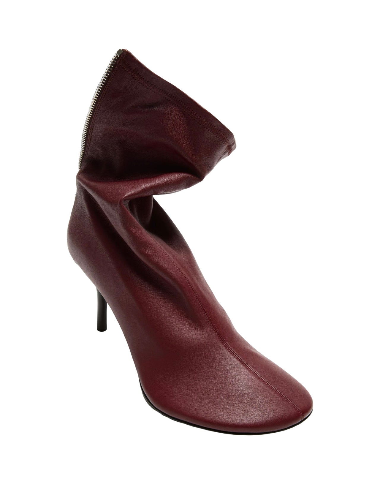 ACNE STUDIOS BACK ANKLE BOOT PELLE VINO