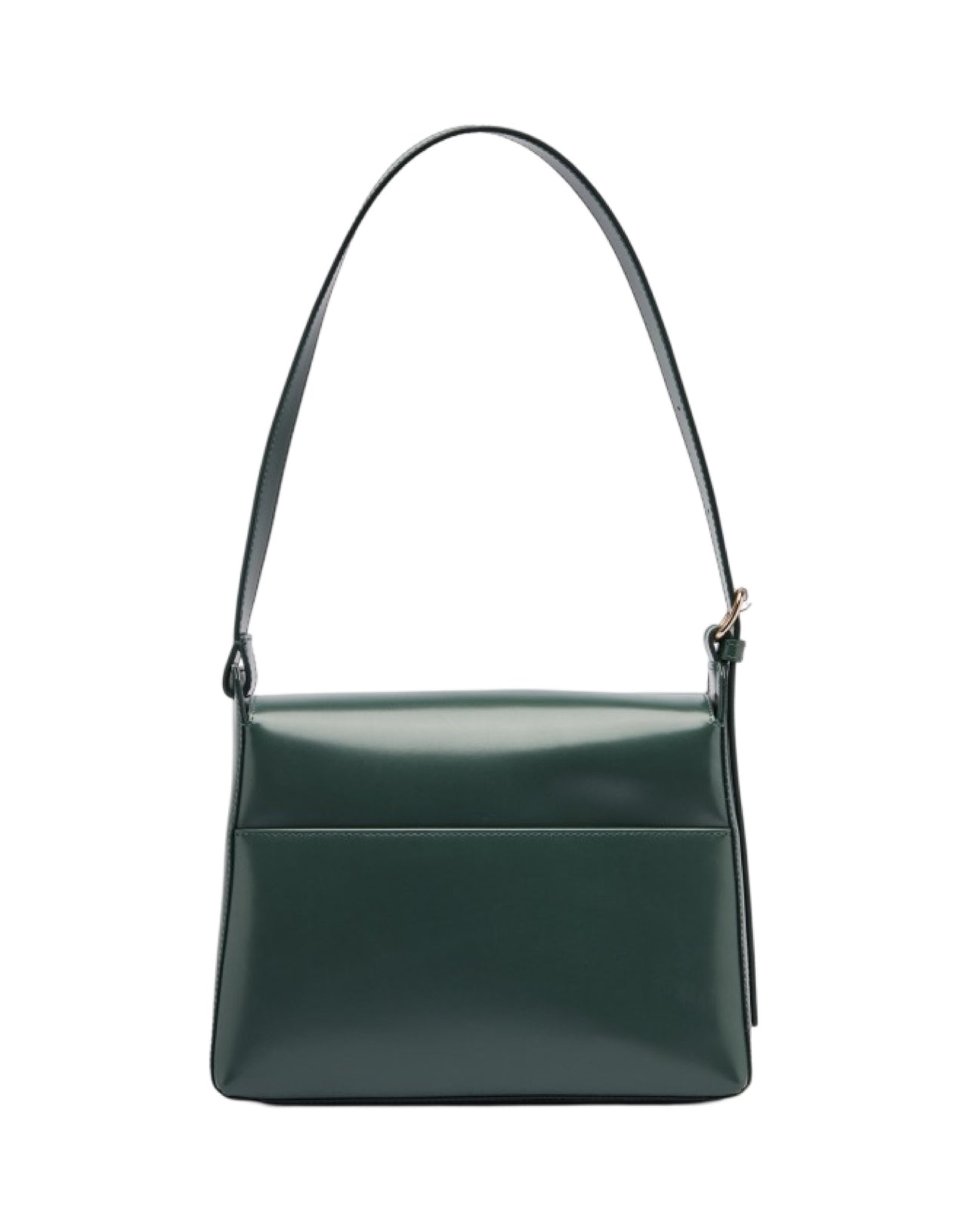 A.P.C. BORSA BAGUETTE VIRGINIE FLAP VERDE SCURO