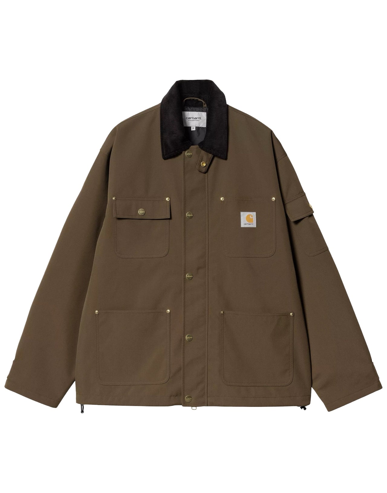 CARHARTT WIP GIACCA CLAPTON NYLON CANVAS MARRONE