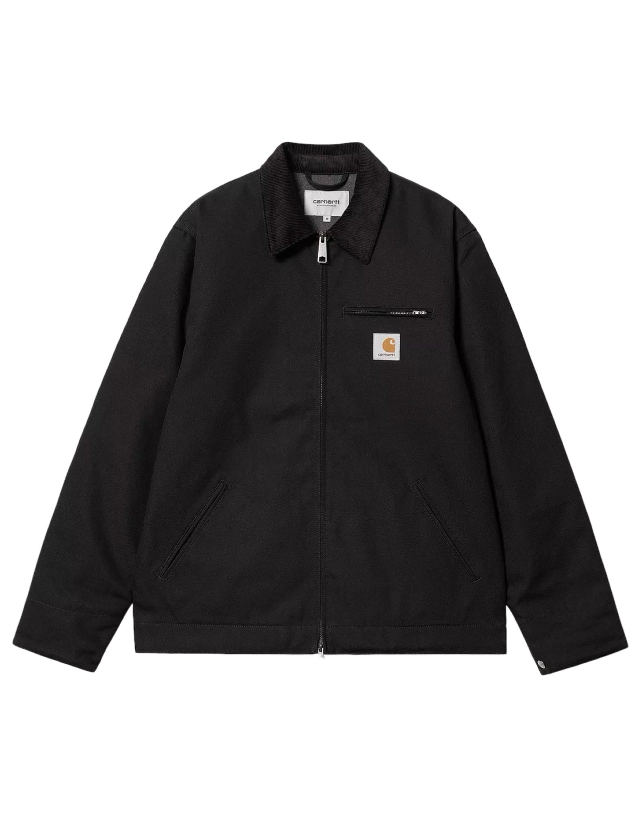 CARHARTT WIP GIUBBOTTO DETROIT ZIP CANVAS NERO