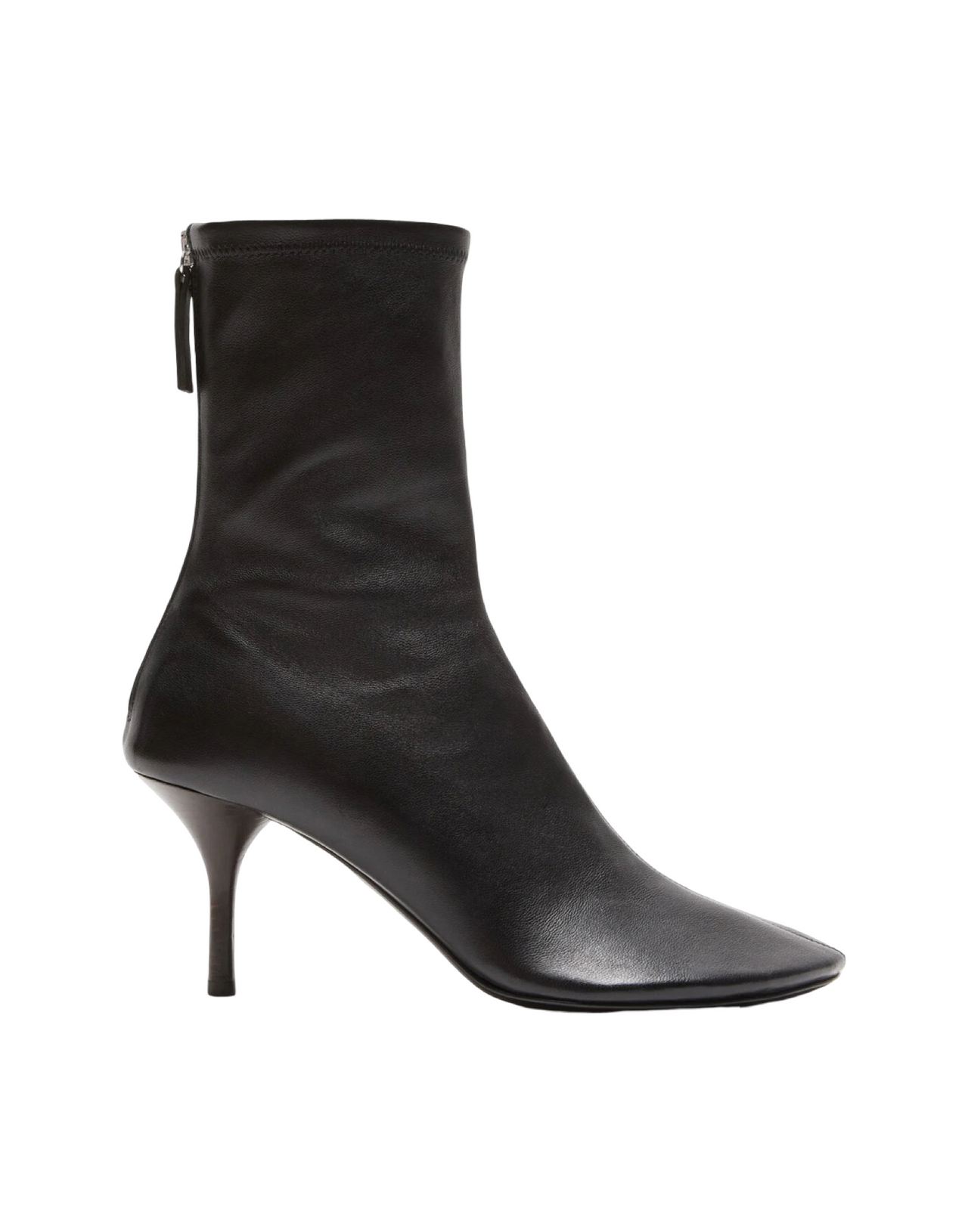 ACNE STUDIOS BACK ANKLE BOOT PELLE NERI