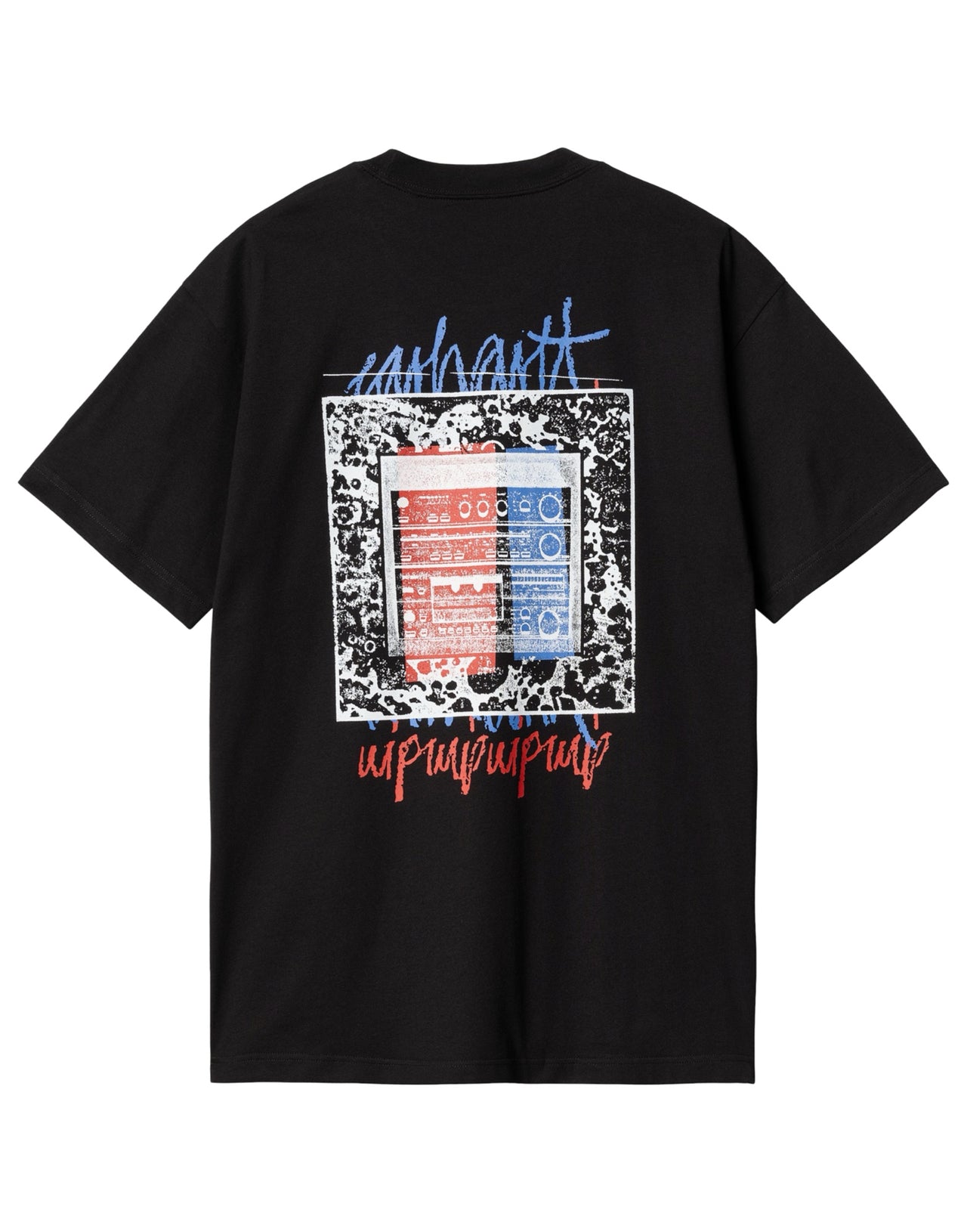 CARHARTT WIP T-SHIRT STEREO COTONE NERA