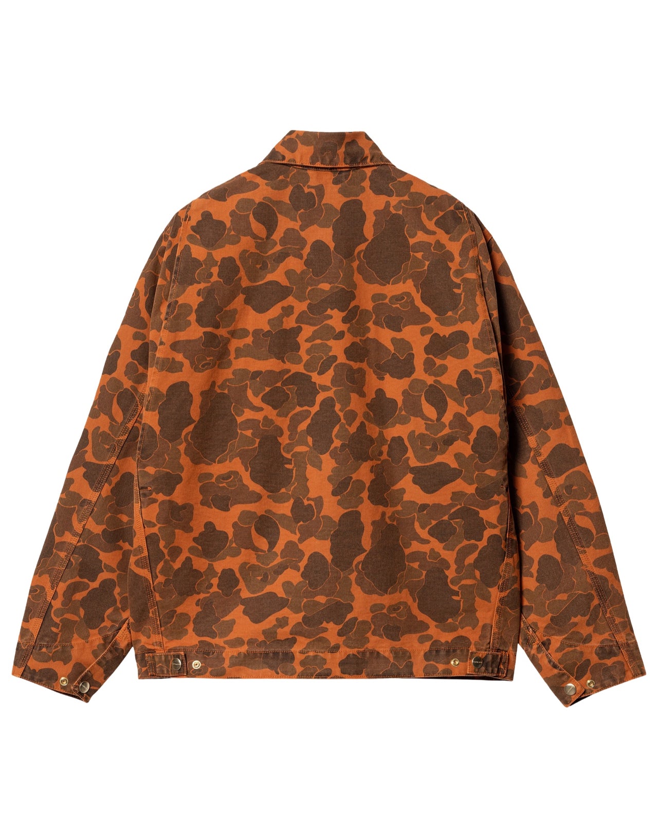 CARHARTT WIP GIACCA DUCK DETROIT CANVAS CAMOUFLAGE ARANCIO