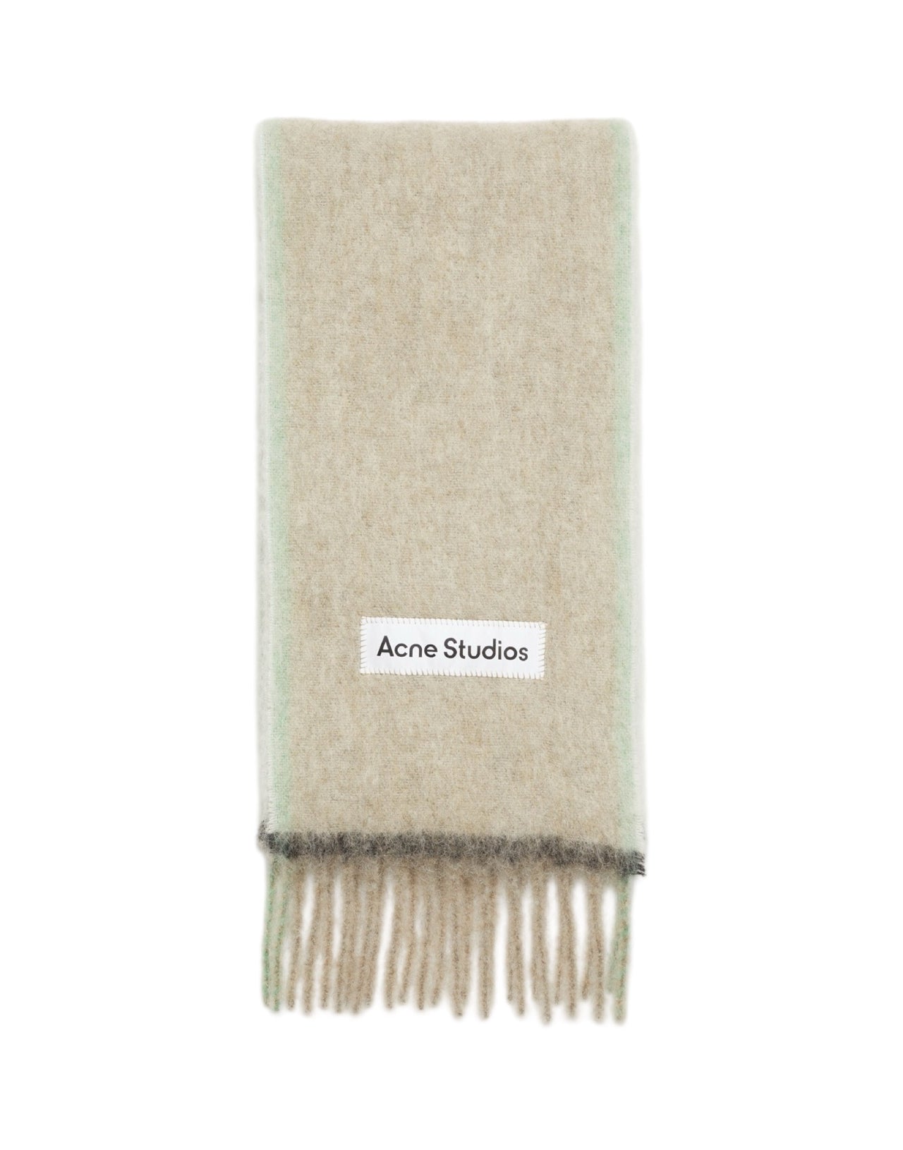 ACNE STUDIOS SCIARPA VALLY SOLID MOHAIR BEIGE GREY