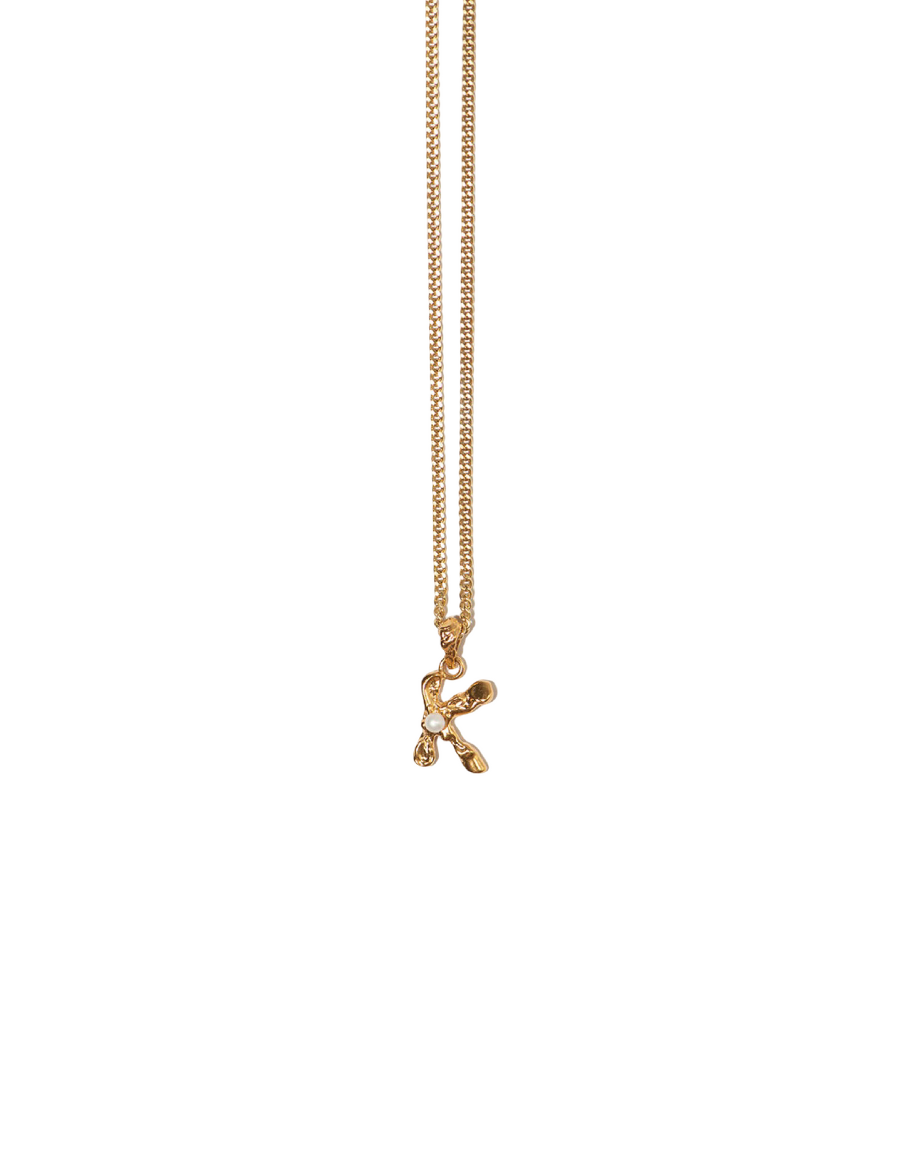 LES MERES THE PEARL LETTER PENDANT SMALL
