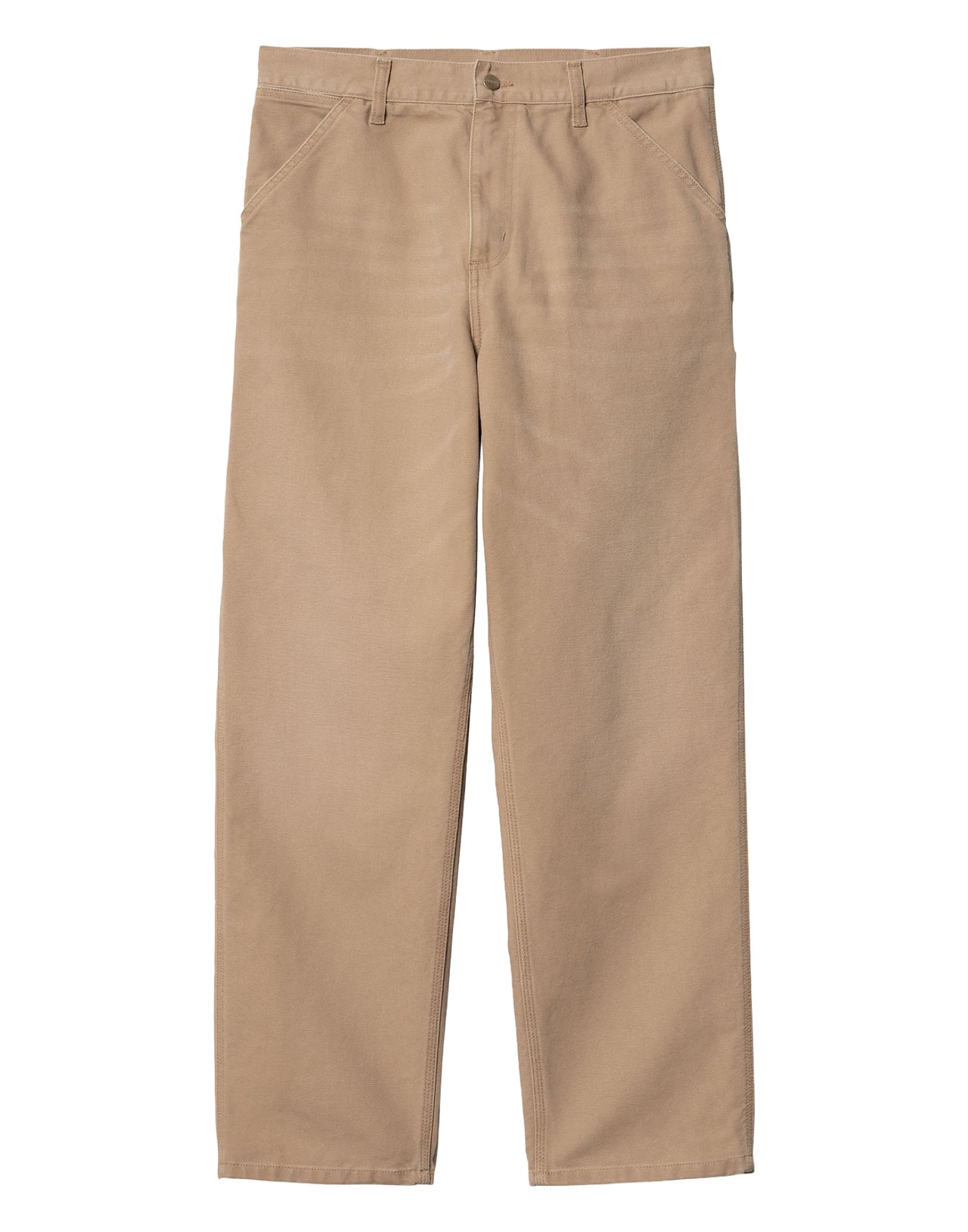 CARHARTT WIP PANTALONI SINGLE KNEE LOOSE FIT CANVAS BEIGE