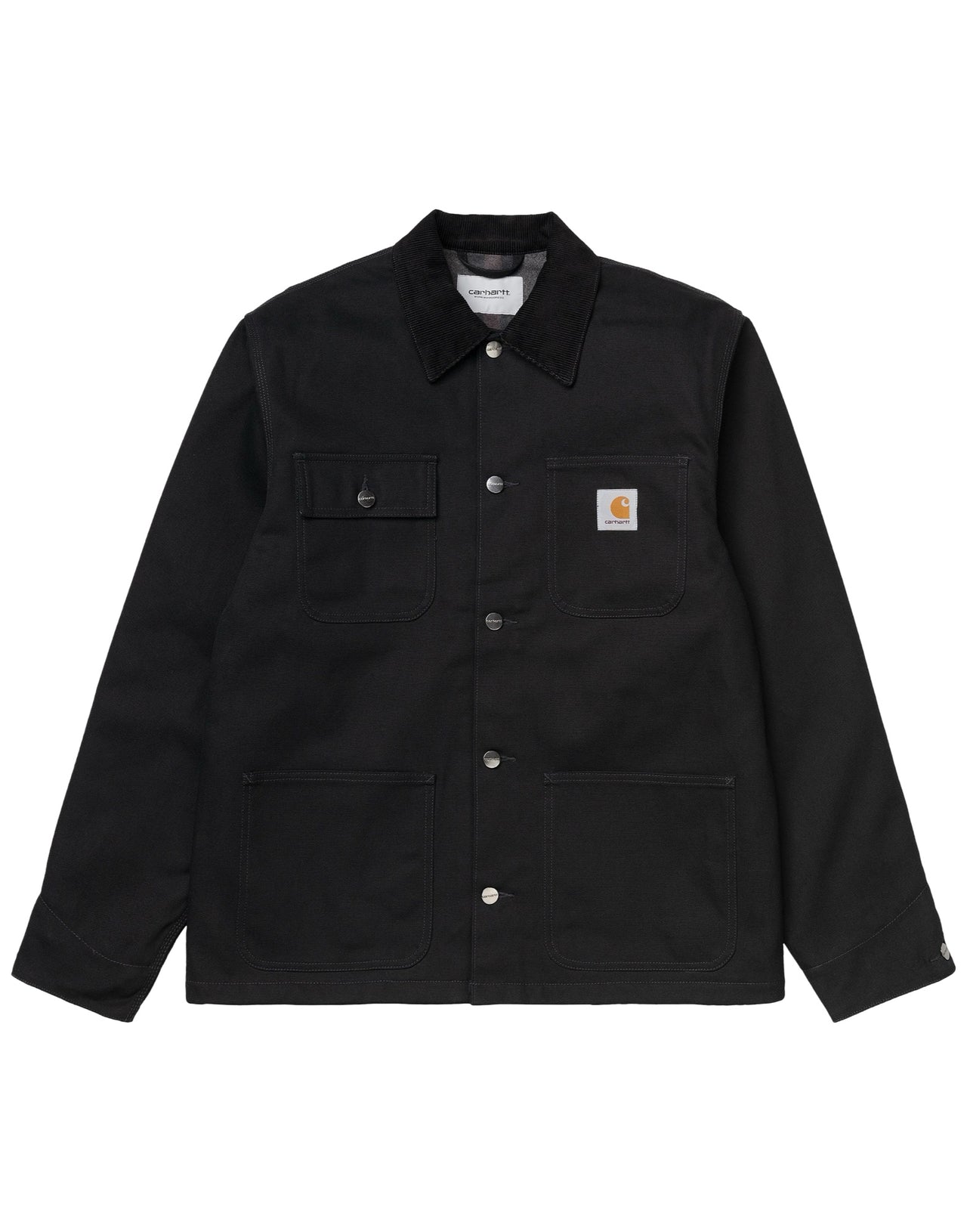 CARHARTT WIP GIUBBOTTO MICHIGAN BOTTONI CANVAS NERO