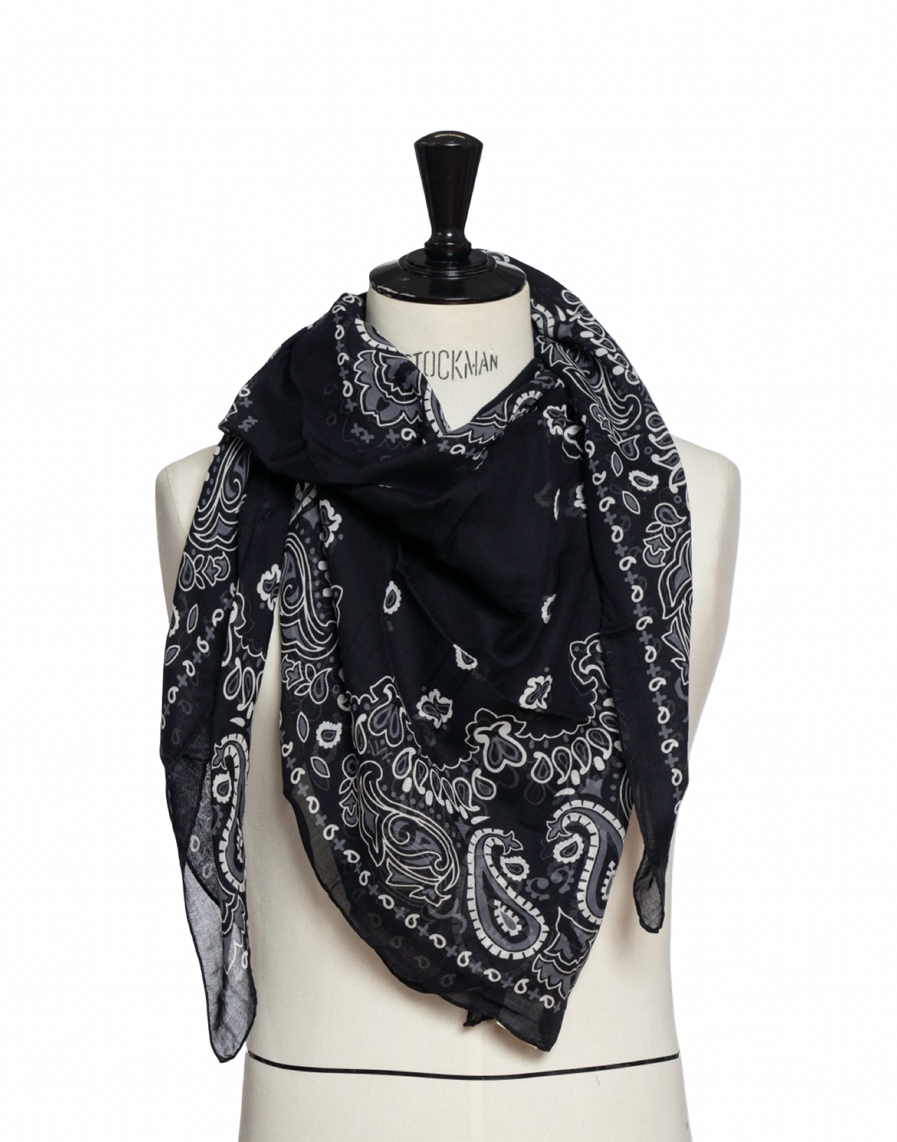 DESTIN BANDANA 120 X 120 CM COTONE NERA