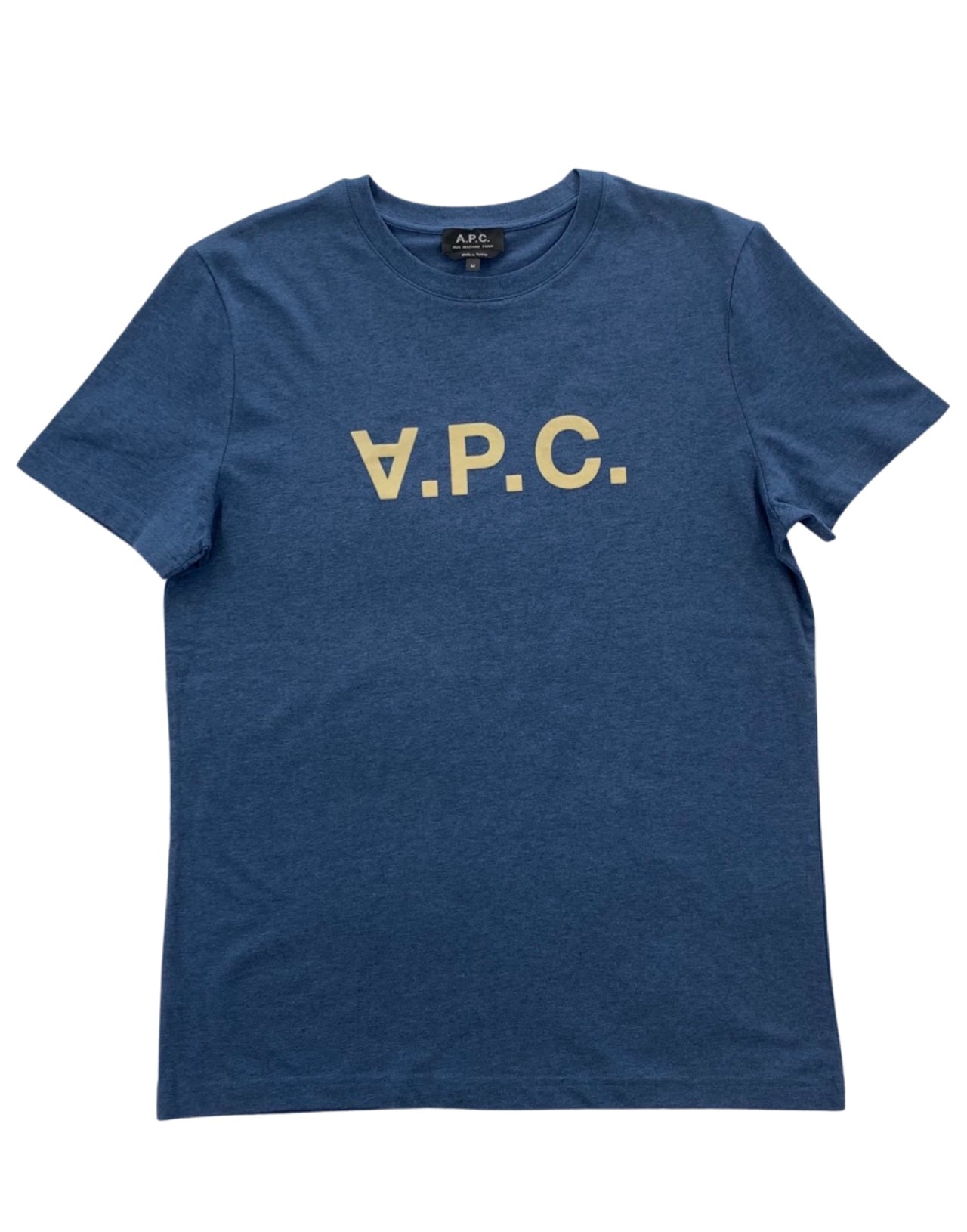 A.P.C. T-shirt logo APC azzurra