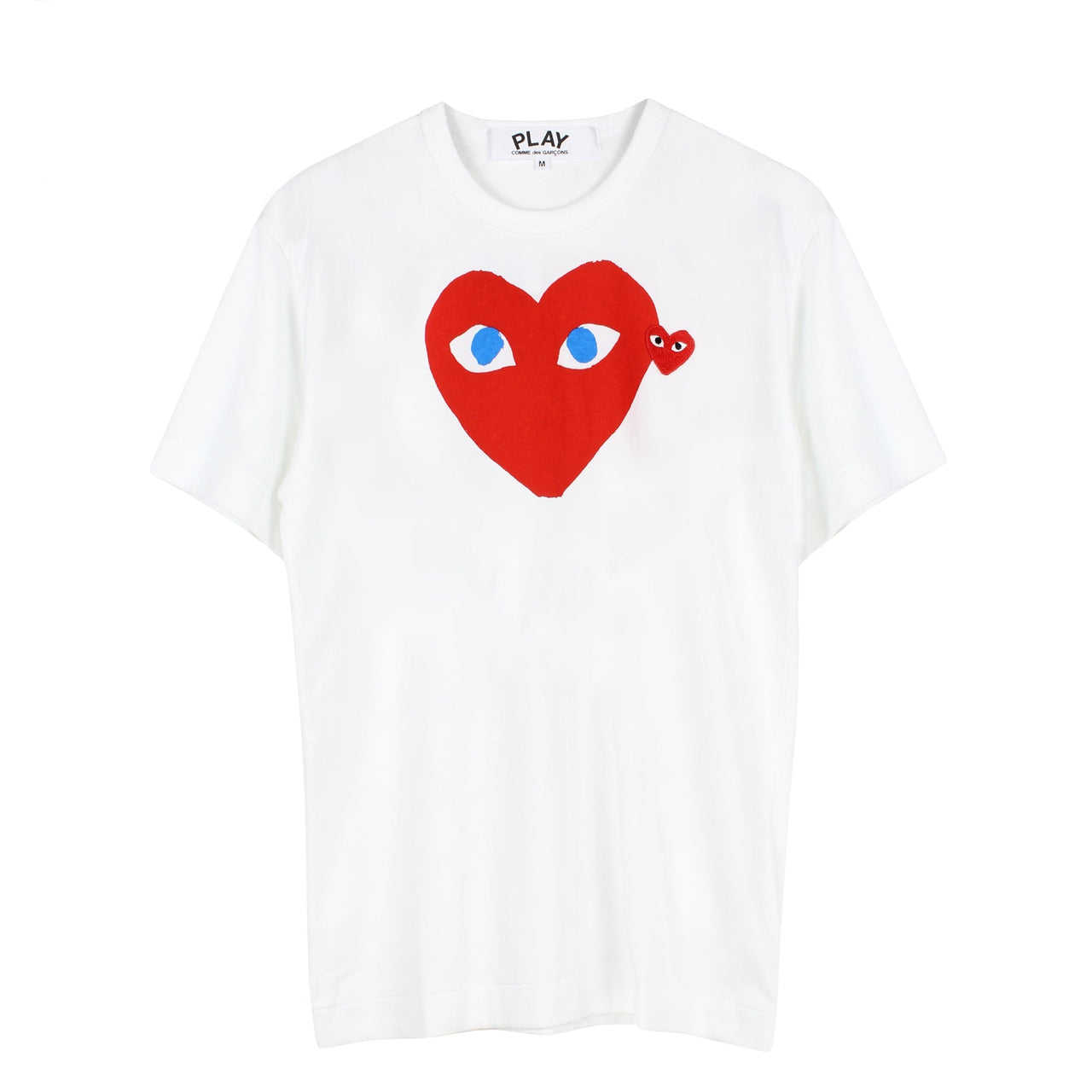 Cdg play t-shirt heart blue eyes