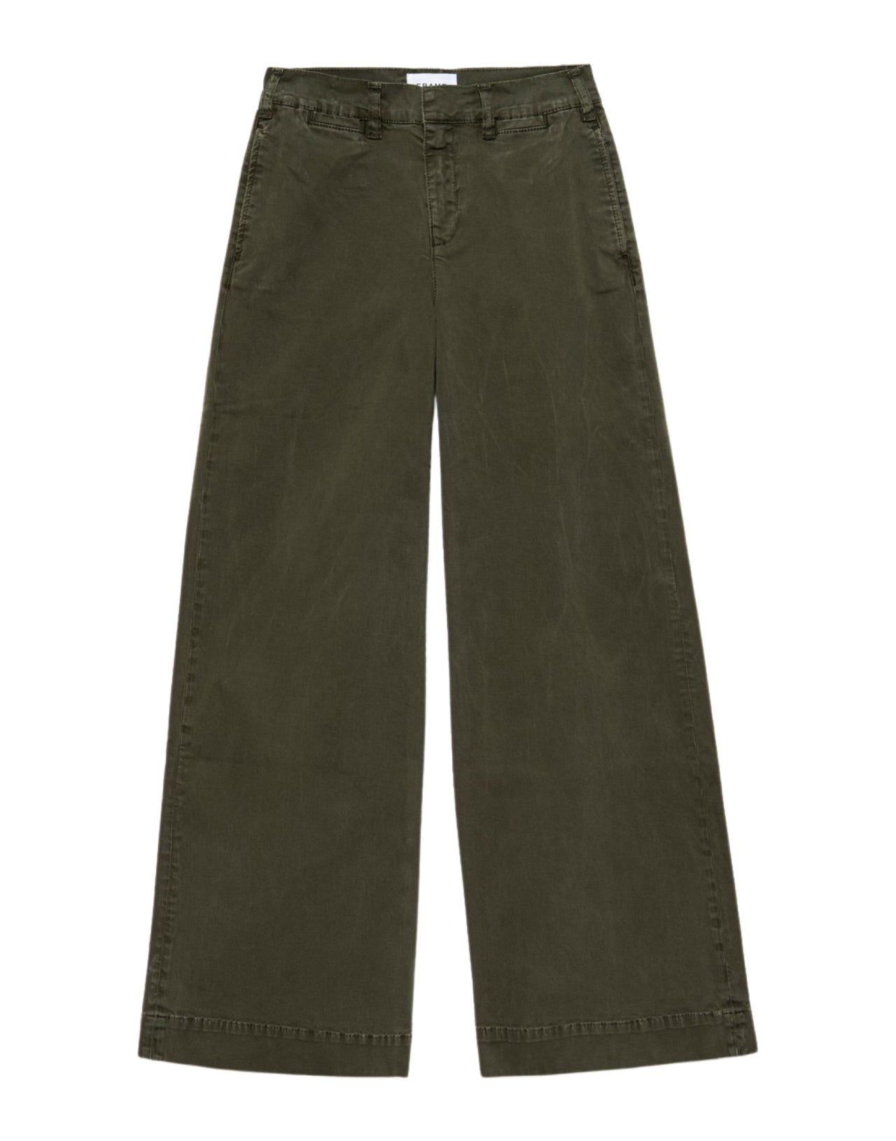 FRAME L.A. USA Denim palazzo bull cotone verde