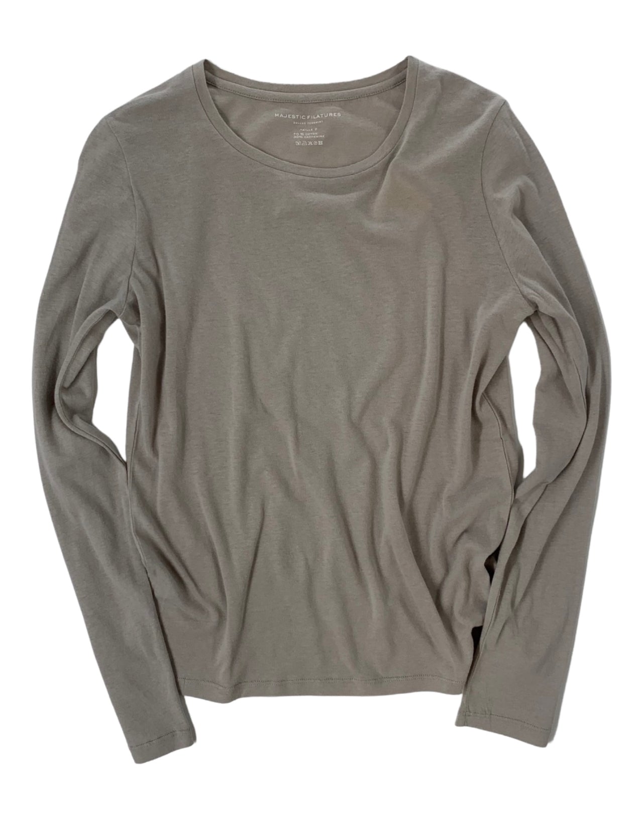 MAJESTIC MAGLIA GIROCOLLO COTONE CASHMERE GRIGIA