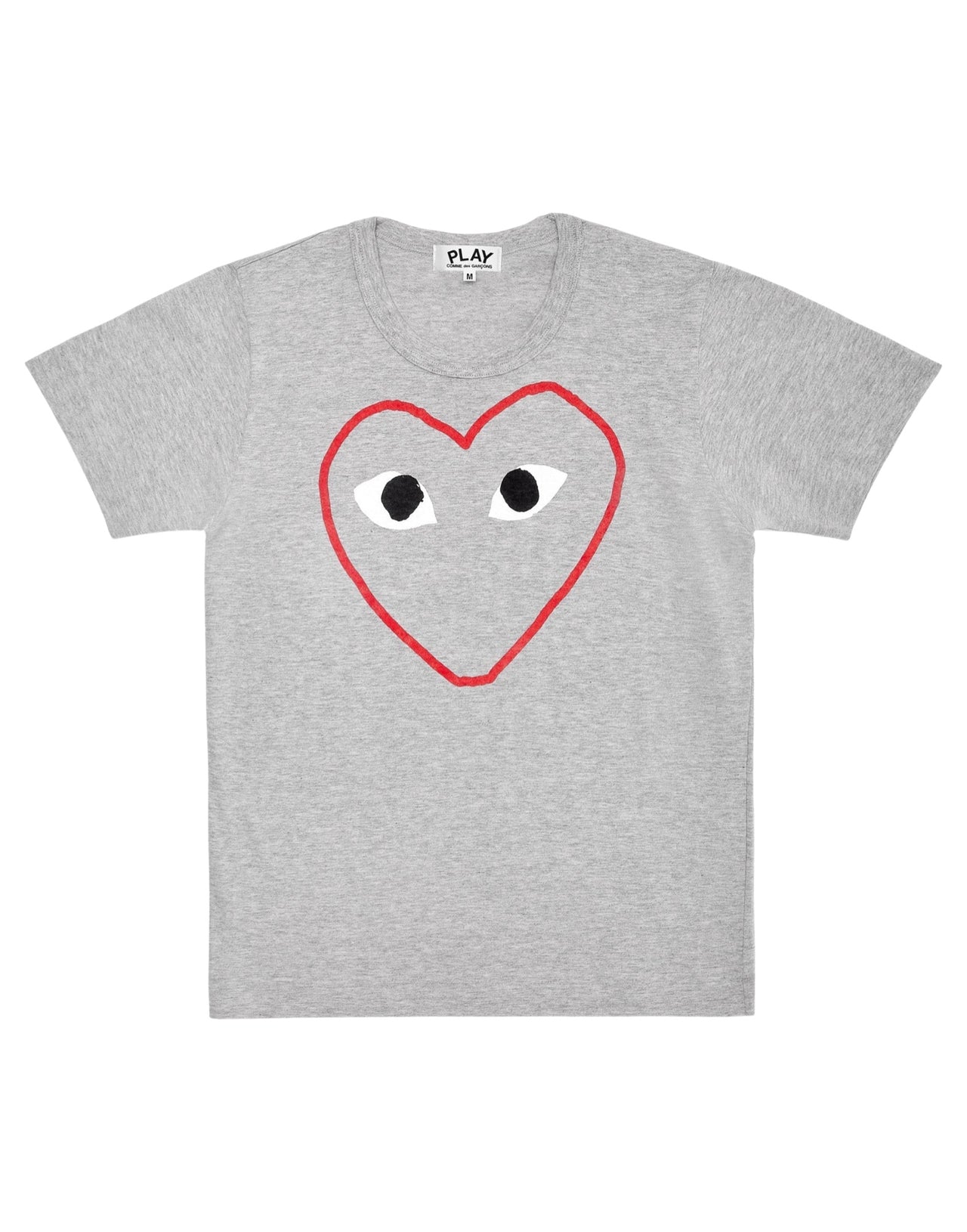Cdg play t-shirt with gray empty heart