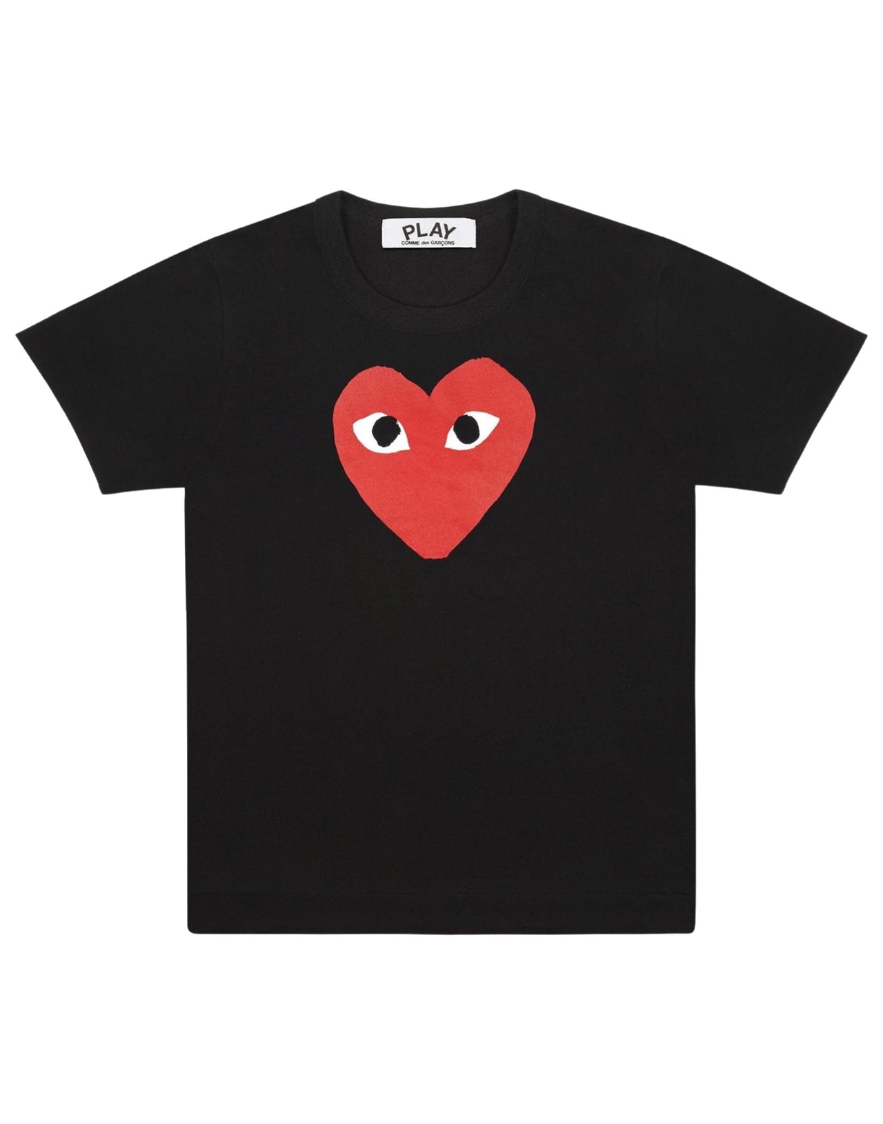 CDG PLAY T-shirt con Cuore Rosso Nera W