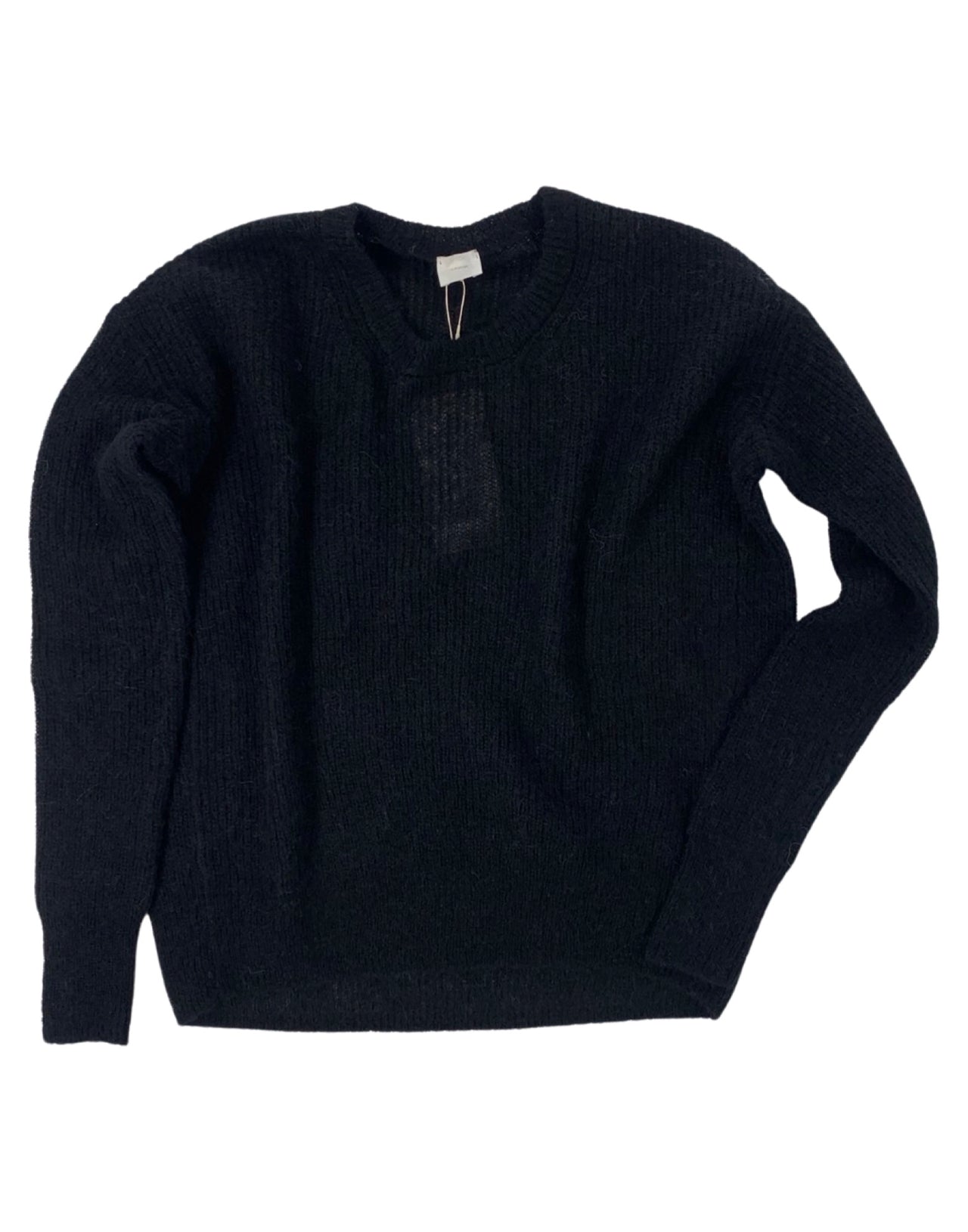 CT PLAGE TOKYO MAGLIONE GIROCOLLO SEMITRASPARENTE ALPACA NERO