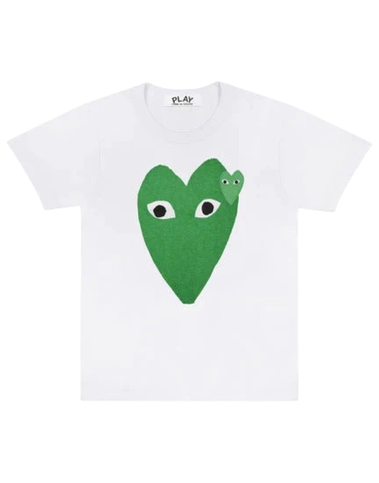 CDG Play T-shirt with white green heart