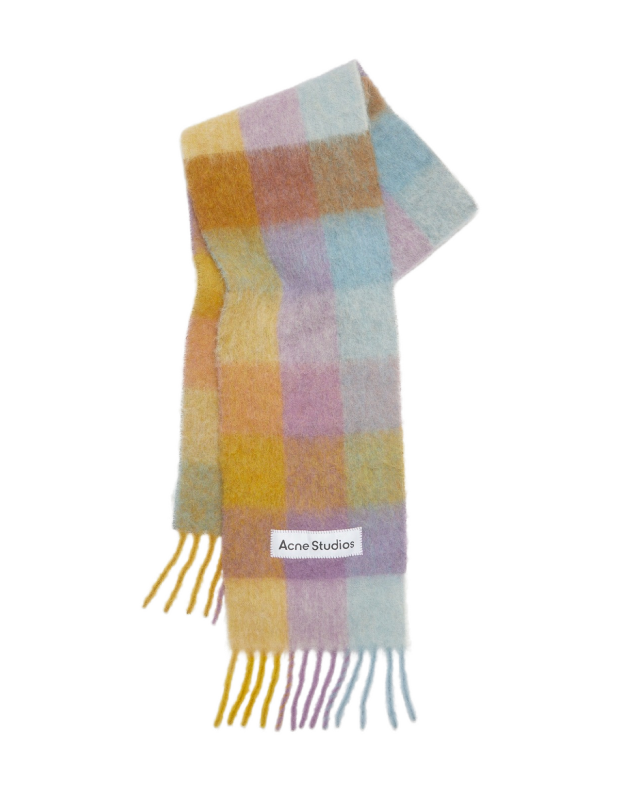 ACNE STUDIOS SCIARPA VALLY MOHAIR VIOLA GIALLA