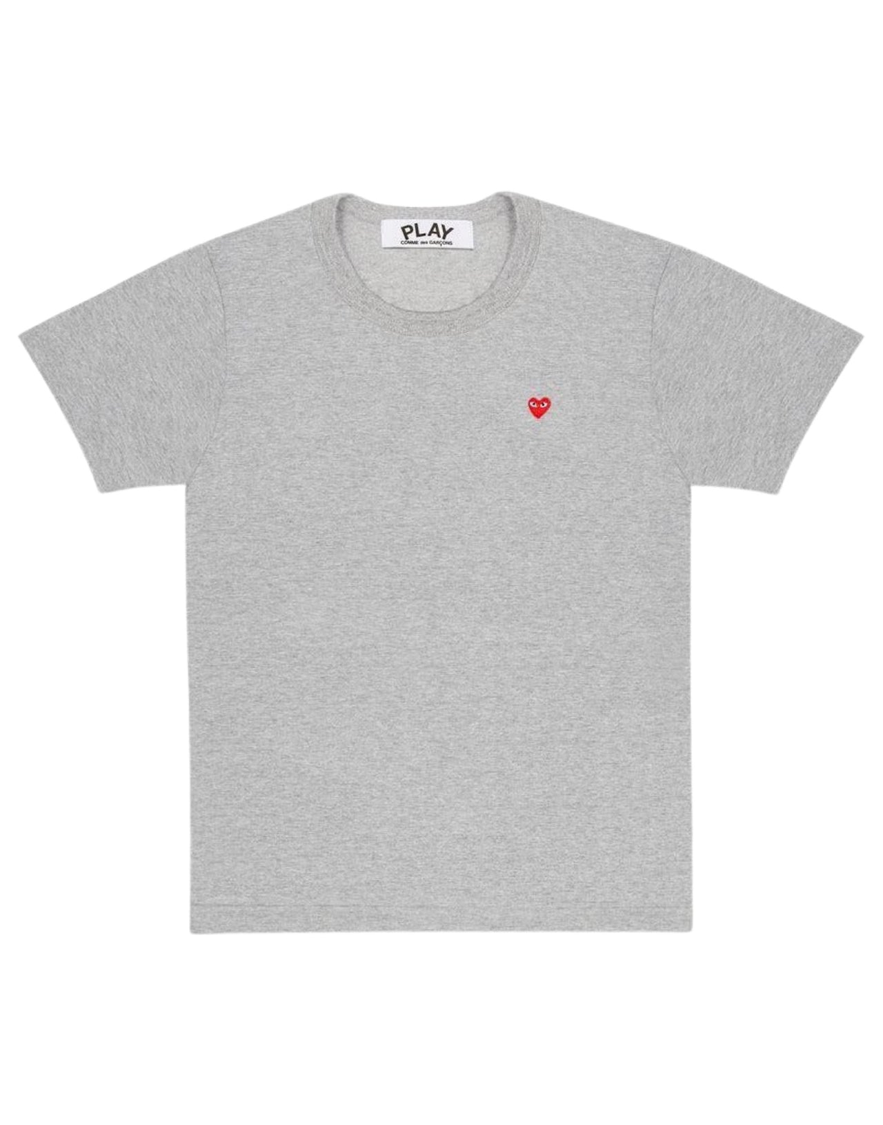 Cdg Play T-shirt Gray Mini Red Slim Fit