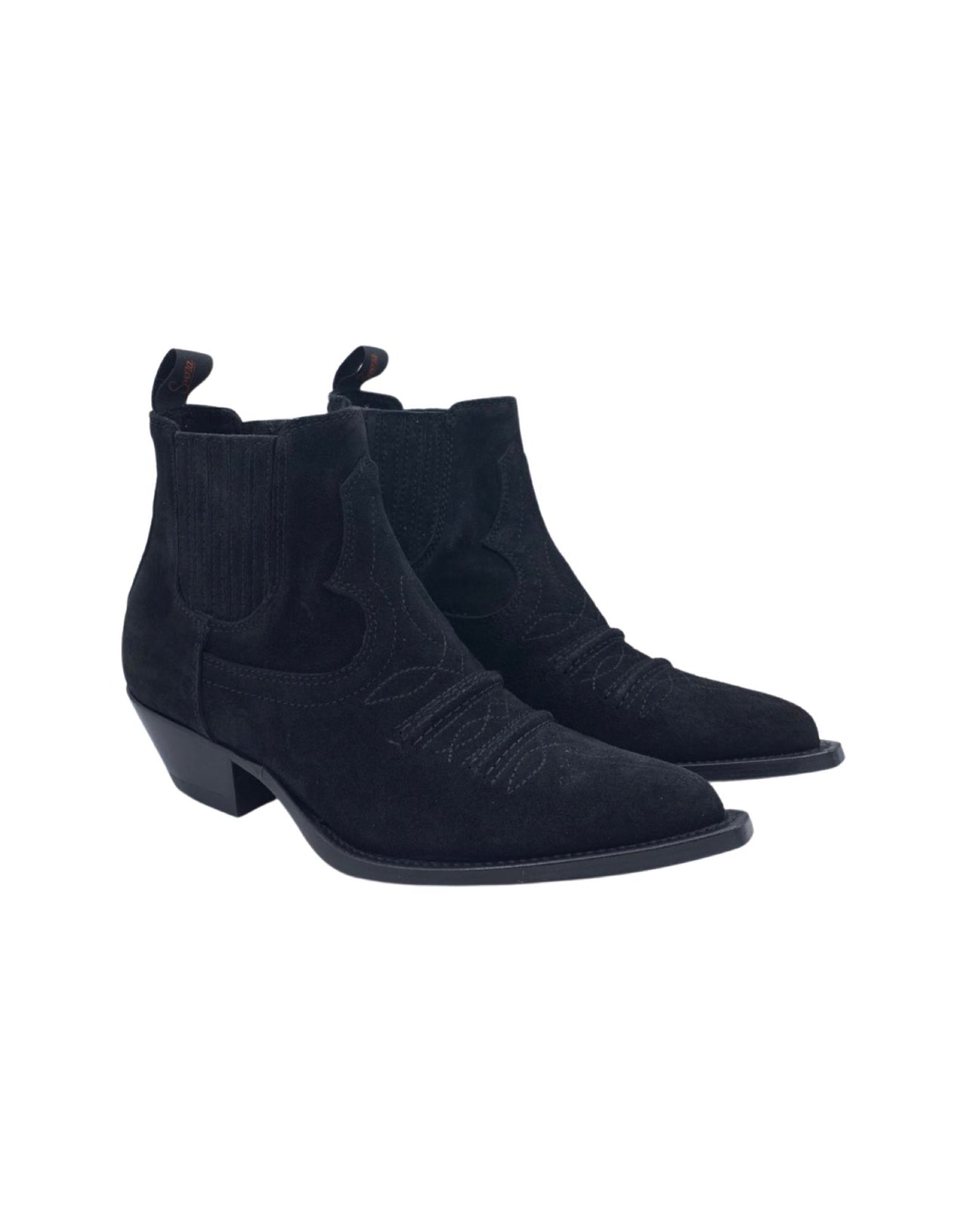 SONORA TEXANO BASSO SUEDE NERO